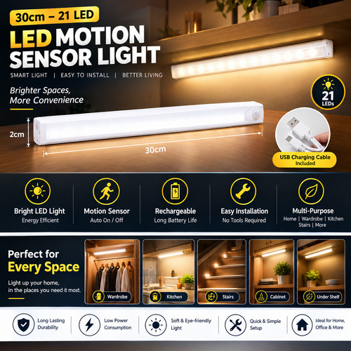 30cm motion sensor led - 30cm, night