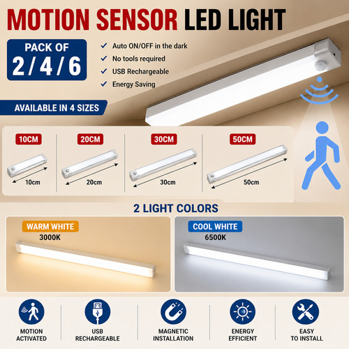 Motion sensor led - led, wireless