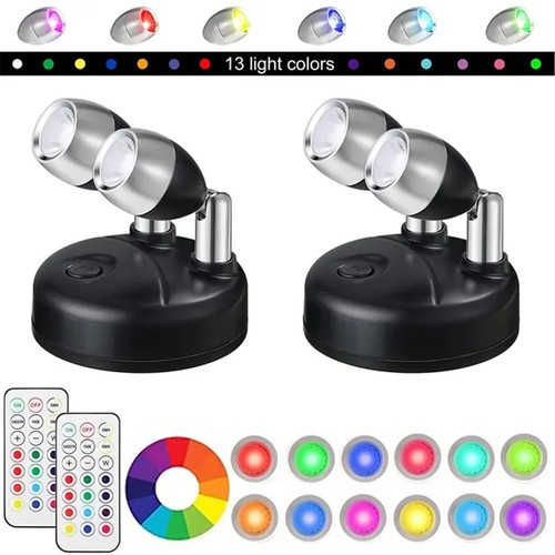 2pcs wireless led spotlights - 2pcs,